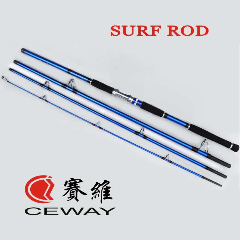 

Carbon Surf Fishing Rod Carbon Fiber Long Casting Boat Rods Hard Jig Fish Pole Powerful Ocean Jigging Poles 4 Sections 3.9m 4.2m