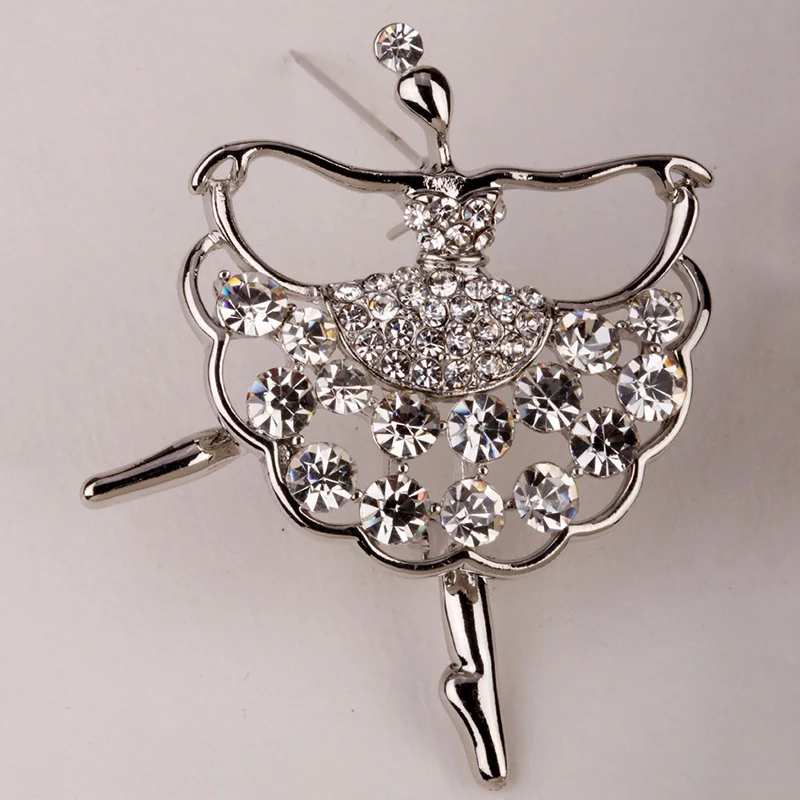silver Волшебная брошь, булавка для женщин, для девочек, с австрийским кристаллом, летние ювелирные изделия, Очаровательные золотые и серебряные цвета,, Прямая поставка, FZP30 - Окраска металла: silver