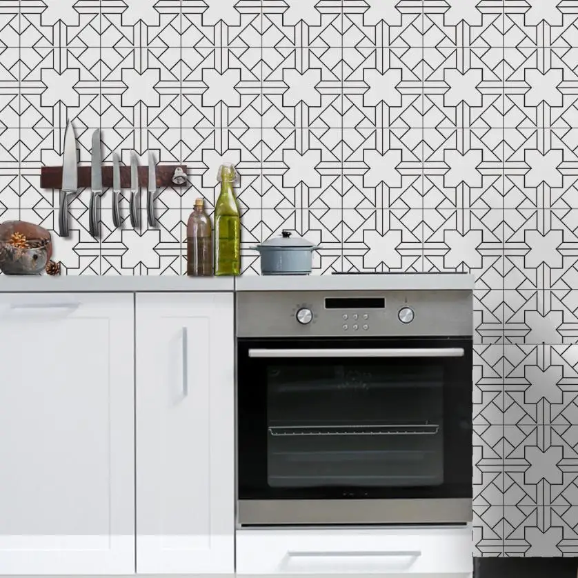 Buy 20*100cm Geometric Self Adhesive Tile Stickers