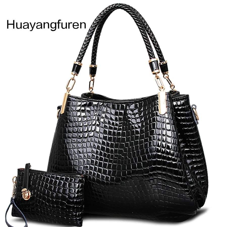 Women bag 2017 Crocodile pu leather bags handbags women ...