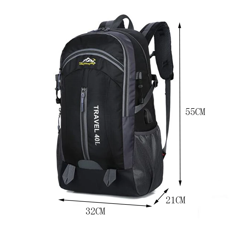 40л Водонепроницаемый рюкзак, походная сумка, велосипедный рюкзак для альпинизма, рюкзак для ноутбука, дорожная уличная сумка для мужчин и женщин, противоугонная спортивная сумка