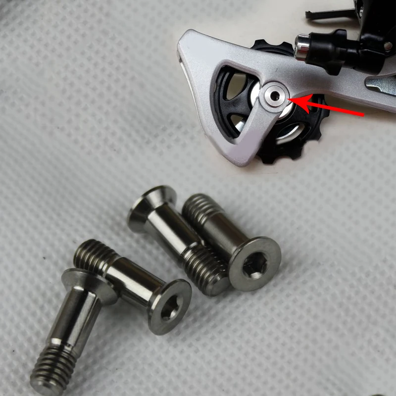 2PCS Bicycle Bike M5 Screws Bolts Cycling Rear Derailleur Guide Wheel