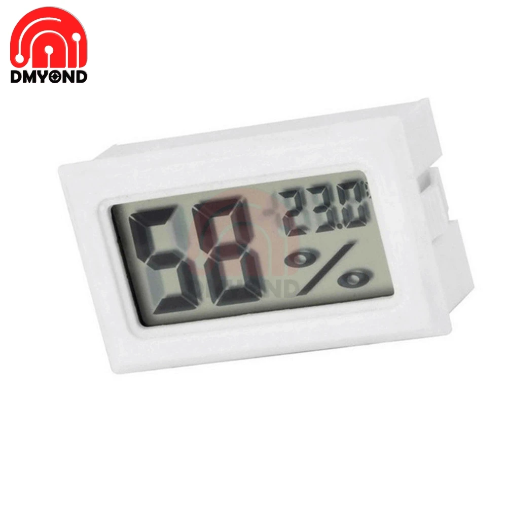 

Mini LCD Digital Thermometer Hygrometer Temperature White Indoor Convenient Temperature Sensor Humidity Meter Gauge Instruments