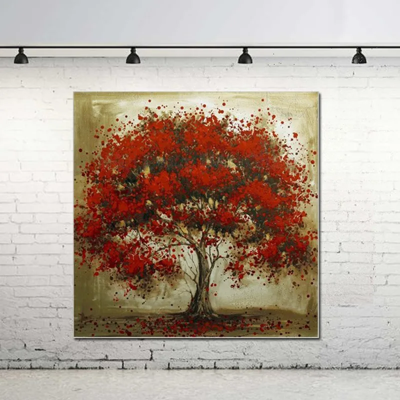 

Hand Made Oil Painting On Canvas Abstract Tree Flower Painting Modern Canvas Wall Art Living Room Decor Picture Wall Decoration