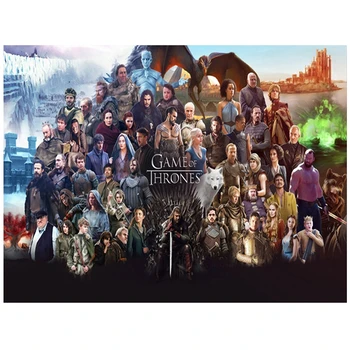 

5d diamond Embroidery Game of Thrones diy diamond painting cross stitch for children puzzle mosaic crafts Y0643