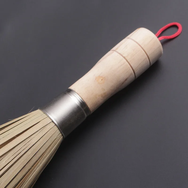 Bamboo brush Non-stick oil brush wash dishes in wooden handle pan brush Dish washing brush Whisk scrubber kitchen cleaning tools