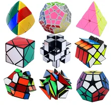 Strange Shape PVC Sticker Magic Cube Educational Puzzles Learning Toys Skewb Megaminx Fisher Puzzle Cube Magico