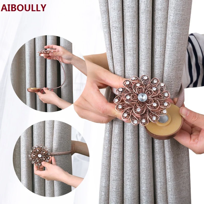 2Pcs/set Flower Shaped Curtain Tieback Curtains Buckle Window