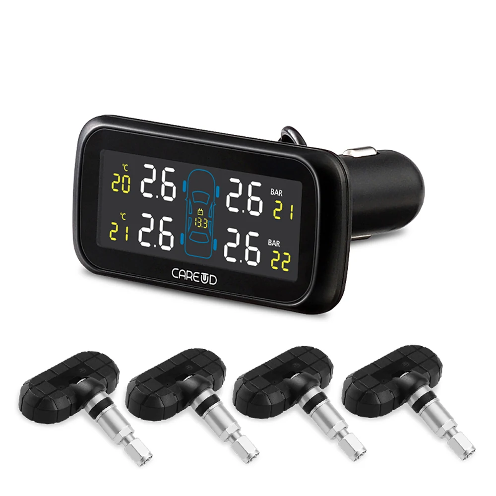 Careud U903 авто беспроводной TPMS система контроля давления в шинах Авто сигнализация давления в шинах прикуриватель система мониторинга давления в шинах