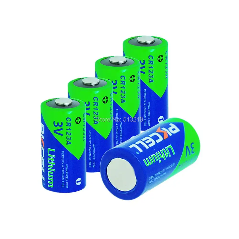 5 X PKCELL 3 В CR123A CR123 123a cr17345 kl23a vl123a dl123a 5018lc el123ap sf123 Li-Ion-литий батарея | Электроника