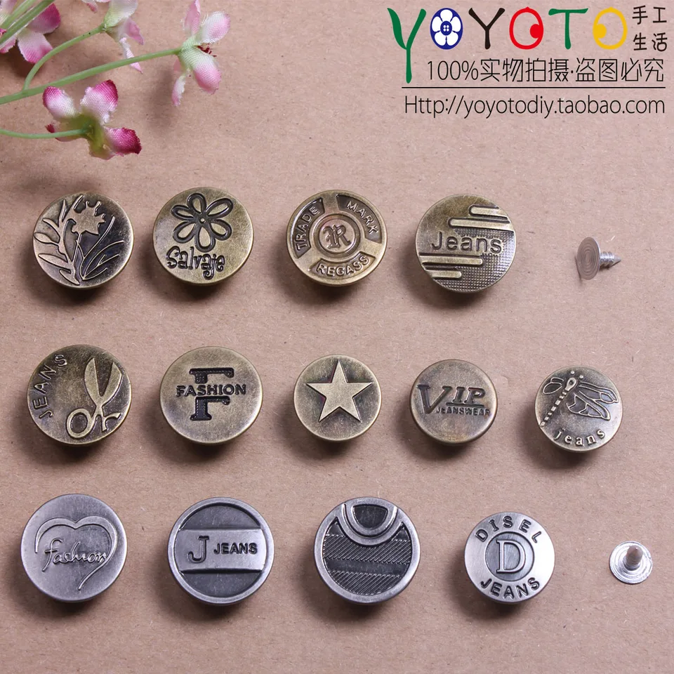 custom jeans buttons