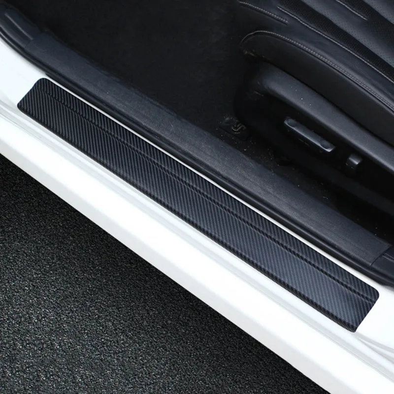 

Universal Car Styling Sticker 4pcs Set 3D Carbon Fiber Door Sill Scuff Plate Guards Door Sills Protector Car Accessories