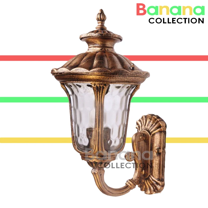 

American Retro Outdoor Wall Sconce Lighting LED Wall lamp Waterproof Garden Wall Light Fixtures Aluminum Glass Porch Lights