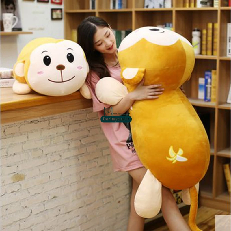 Dorimytrader Big Soft Kawaii Monkey  Plush Pillow Doll Stuffed Soft Giant Cartoon Animals Monkeys Toys 100cm 39inch DY61763 (3)