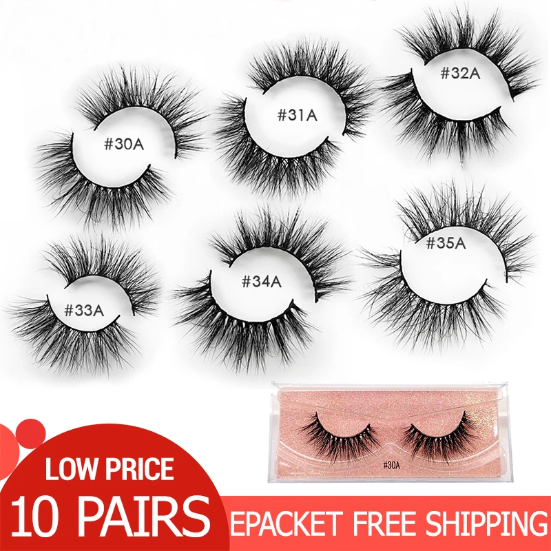 

10 Pairs False Eyelashes Full Mink Eyelashes Makeup Lashes Mink Lash Wholesale Eyelash Extensions Volume False Lashes maquiagem