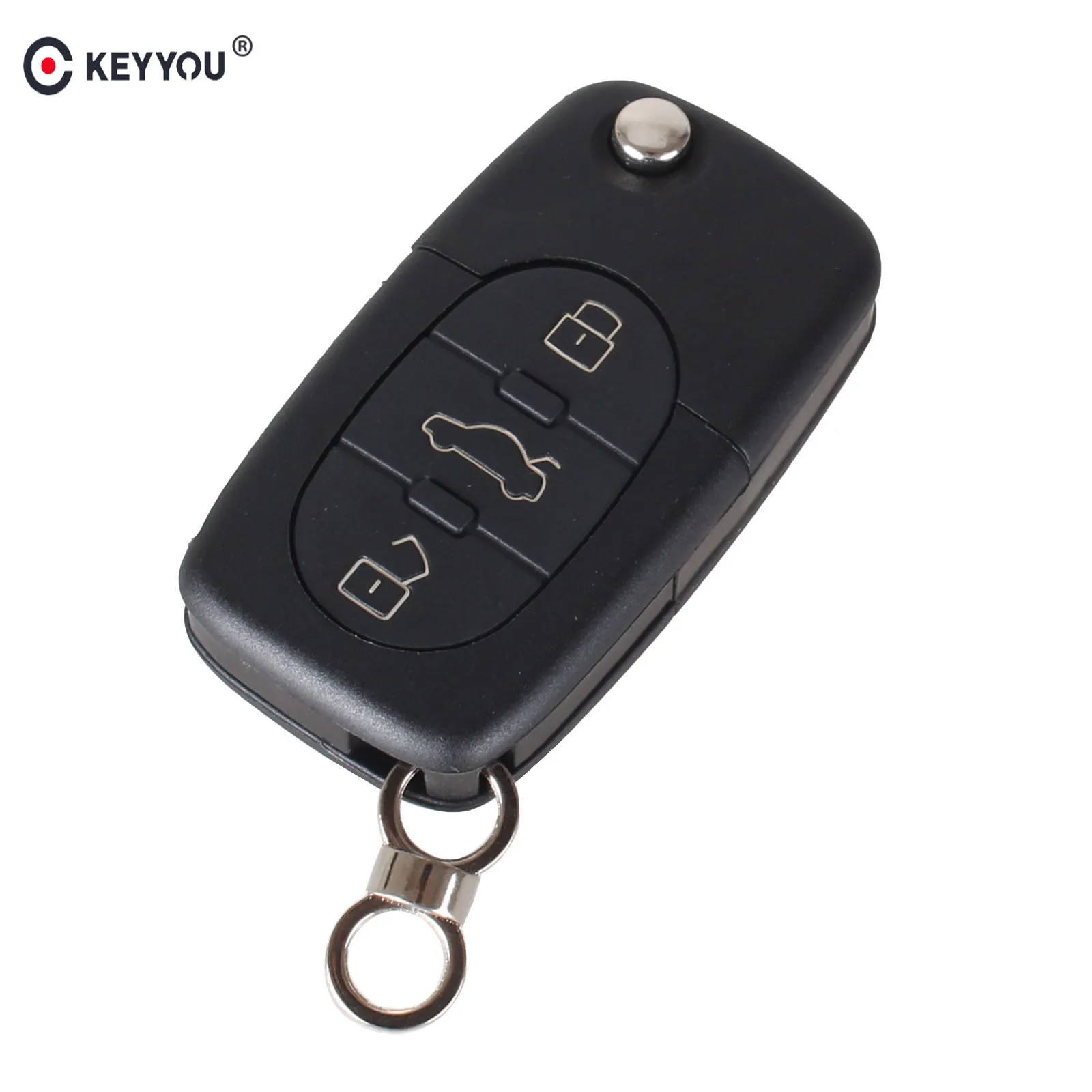 KEYYOU 10X3 кнопки Складной флип пульт дистанционного ключа оболочки& лезвие HAA для Audi A2 A3 A4 A6 A8 TT CR2032 Fob пустой чехол