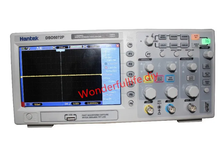 

DSO5072P Digital storage oscilloscope 70MHz 2Channels 1GSa/s 7'' TFT LCD