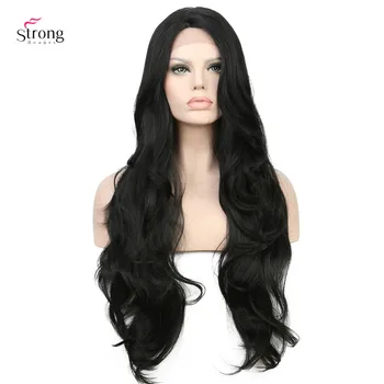 

StrongBeauty Lace Front Wig For Black Women Long Wavy Hair Synthetic Lace Wigs 30"