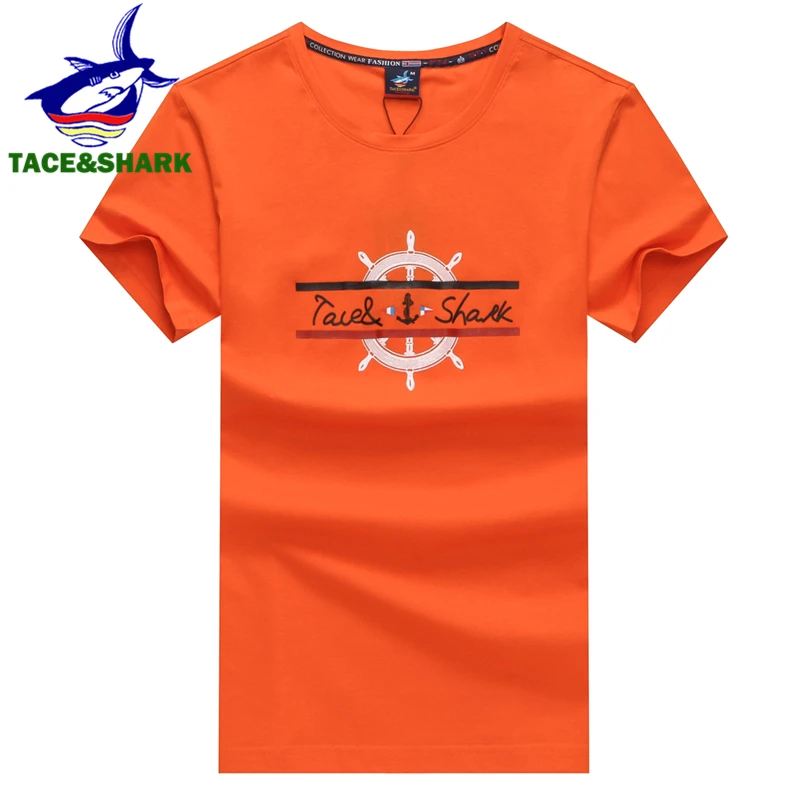 

TACE&SHARK Brand Top Tee Summer Men T Shirt Fashion Casual O-neck Short Sleeve Shark Print T-Shirt Plus Size Tshirt Homme 2018