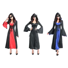 Индивидуальный взрослый готический дворец винтажное платье костюмы ведьм на Хеллоуин для женщин вечерние украшения для праздника DIY