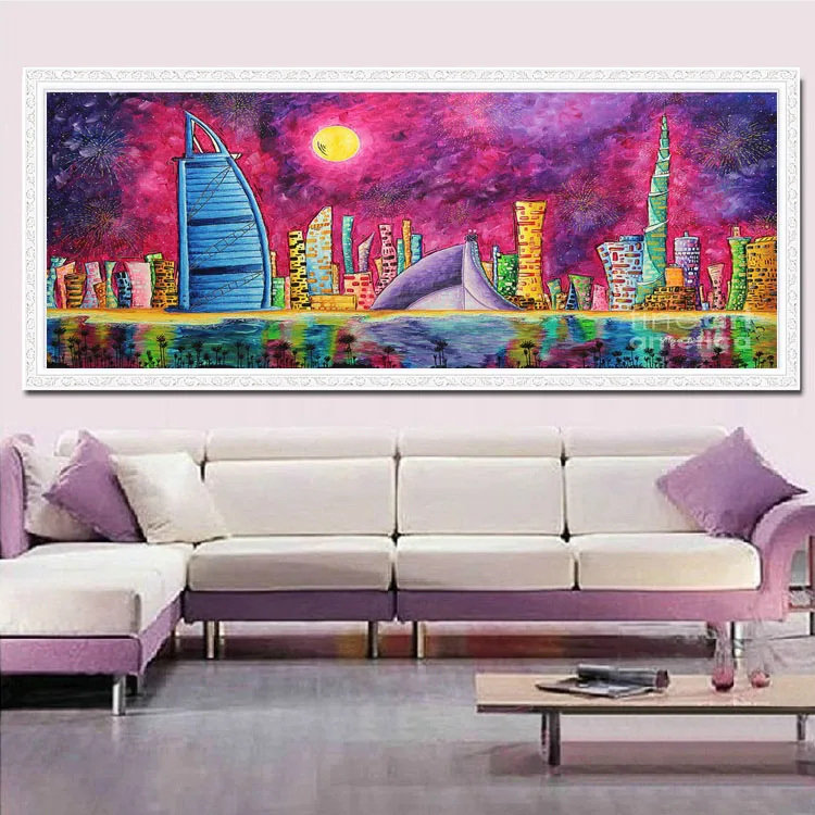 

Colorful City Diamond Painting Cross Stitch Full Diamond Embroidery Europe Home Decoration Square Drill Landscape Series
