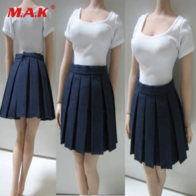 1//6 Female Figure Red Pleated Skirt Short Dress Clothing Modle for 12/" Girl Body