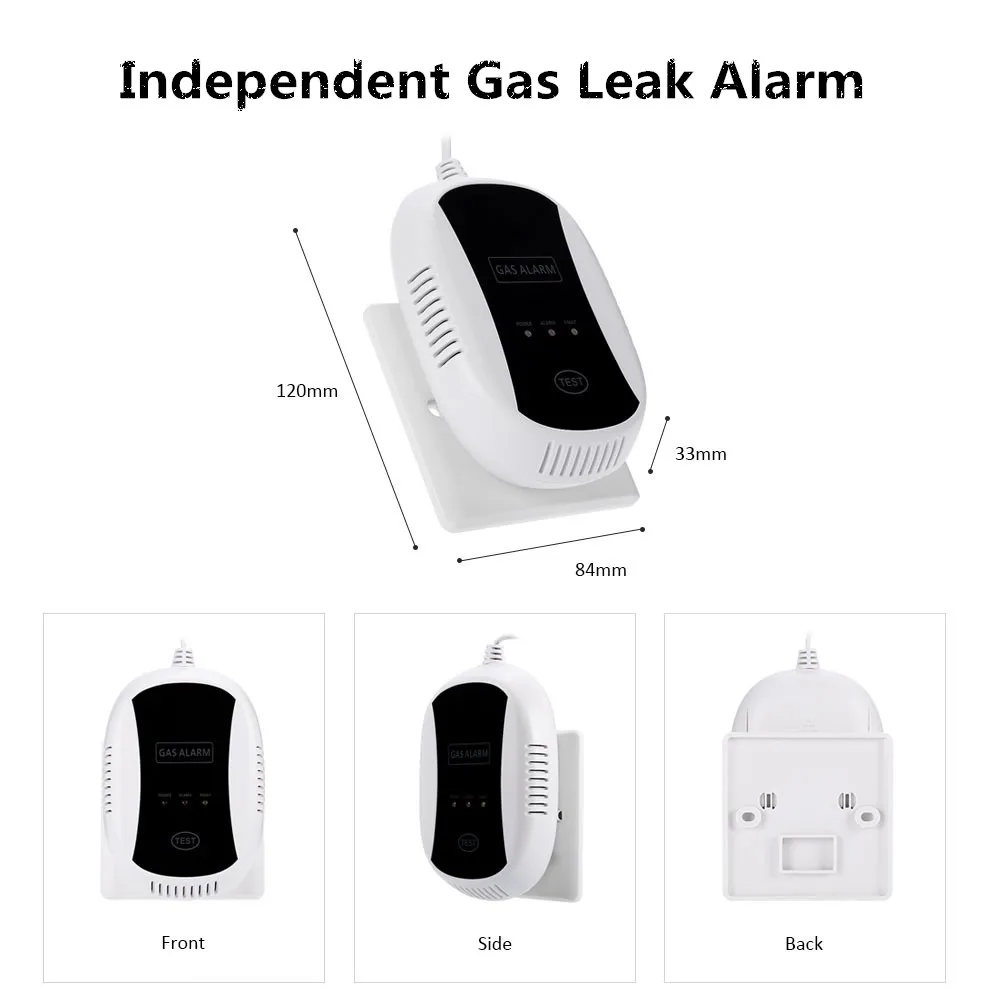 

Wanscam PA-209 Combustible Gas Detector Natural Gas Leak Detector Security Sensor With Alarm Vioce Warning Buzzer For Kitchen