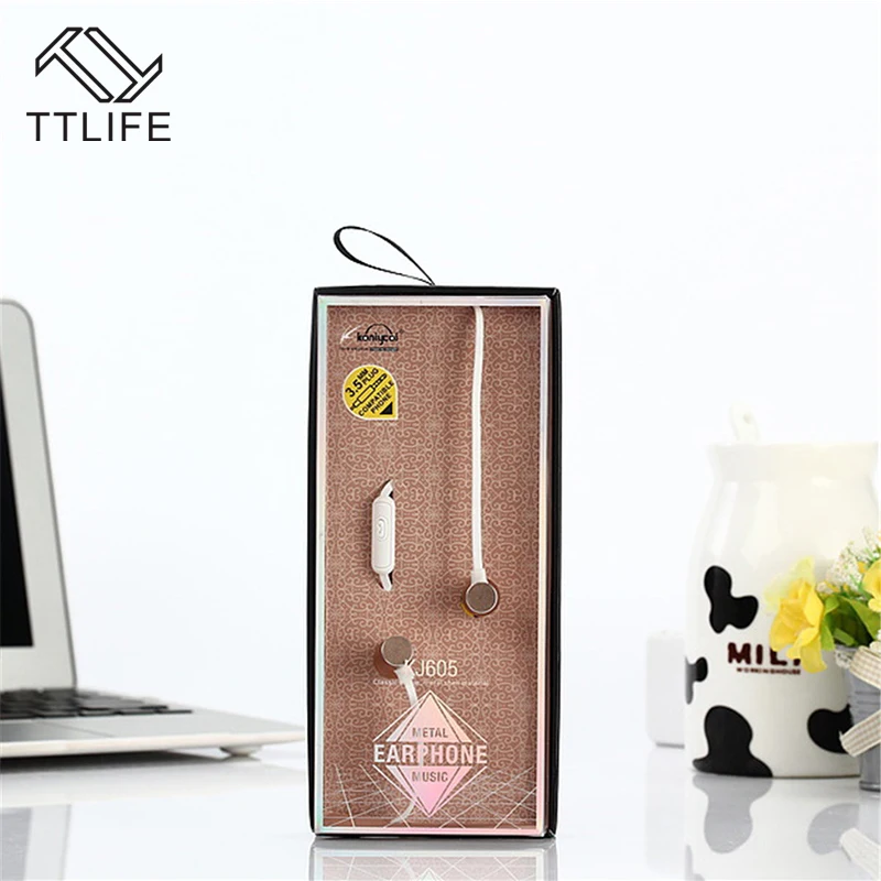 Оригинальный TTLIFE проводной спортивные наушники 605 HIFI стерео Super Bass Наушники