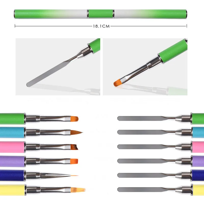 

Color Double ends UV Gel Drawing Painting Pen Color Modulator 2 Kinds of Function Manicure Nail Art Tool