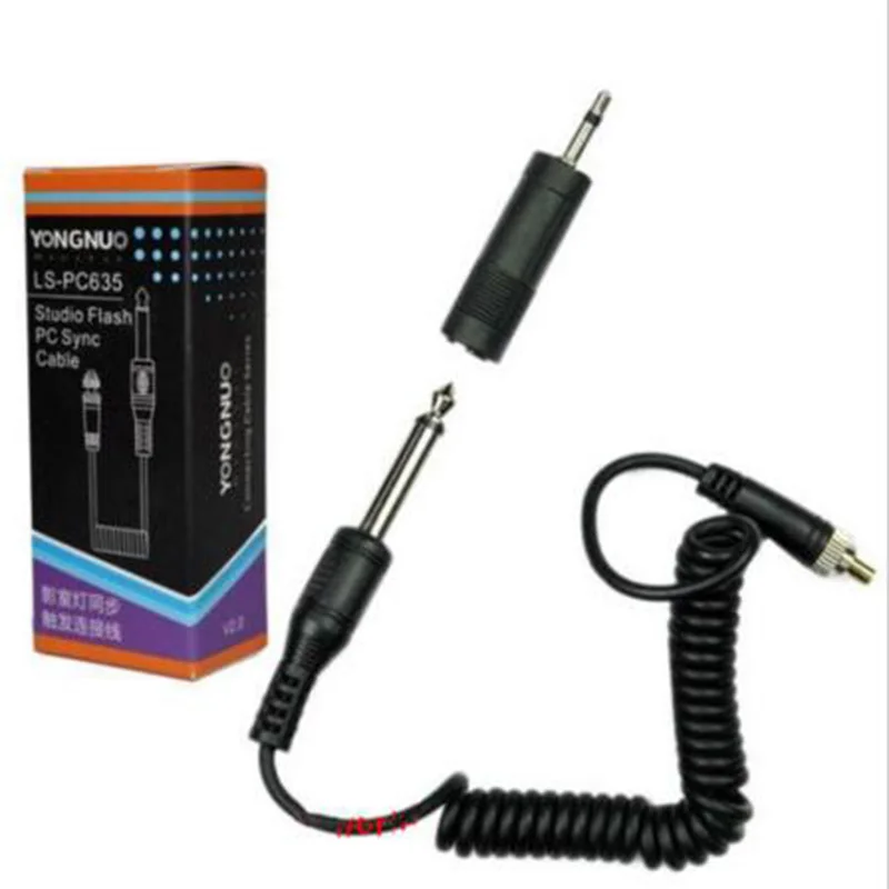 Yongnuo LS-PC635 Connector /Sync PC 6 35 Cable Line для RF603 YN622C YN622N Studio Flash светильник Strobes PC-635 |