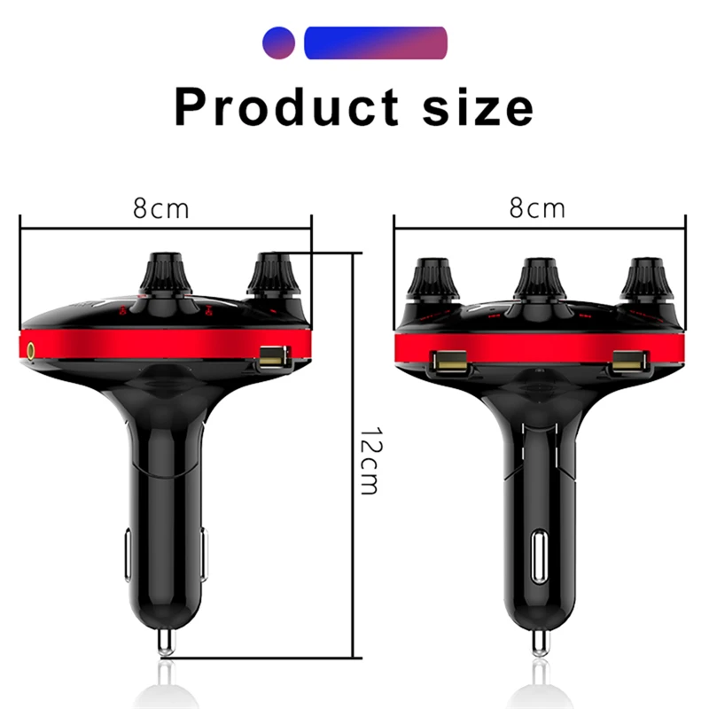Автомобильный радиоприемник BT13 bluetooth fm передатчик mp3 usb адаптер для зарядки
