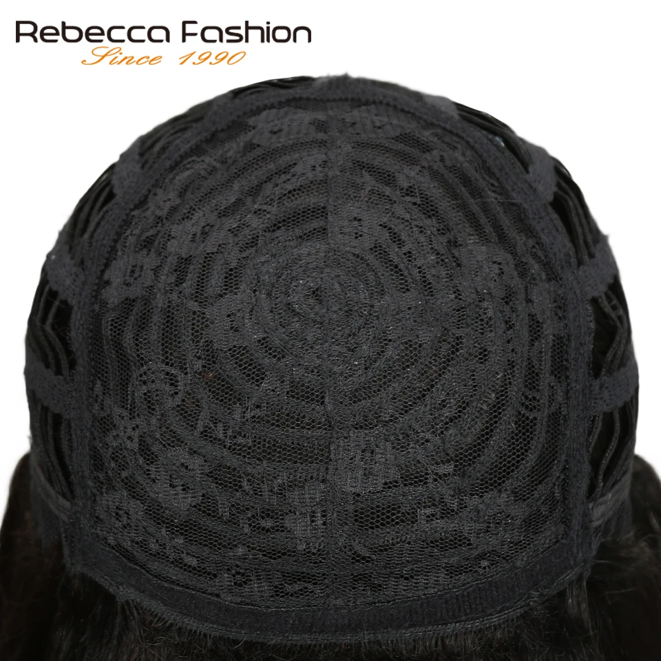 Rebecca Короткий покрой боб парик перуанские человеческих волос, парики для черный Для женщин коричневый семена красных цветов Цвет парик