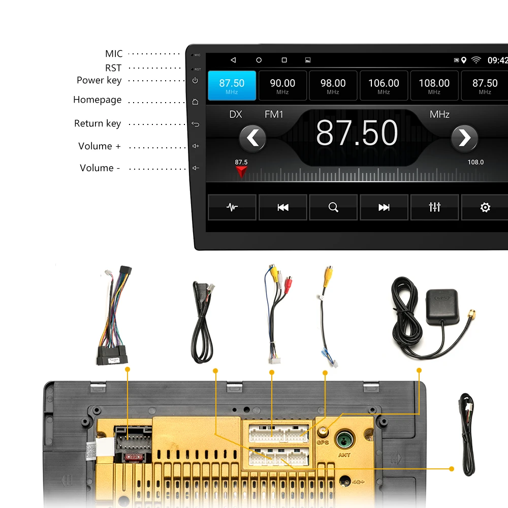 Cheap Podofo Car Radio 2 din Android Multimedia Video Player GPS Navigation stereo For KIA K2 RIO no dvd 2013/2014/2015/2016/2017/2018 3