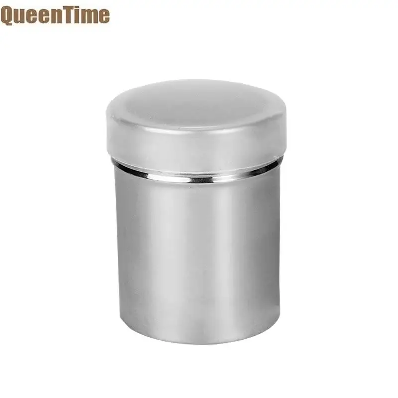 

QueenTime Stainless Steel Spice Jar Seasoning Condiment Bottle Salt Pepper Sugar Shakers Cruet Container Flour Chocolate Sifter