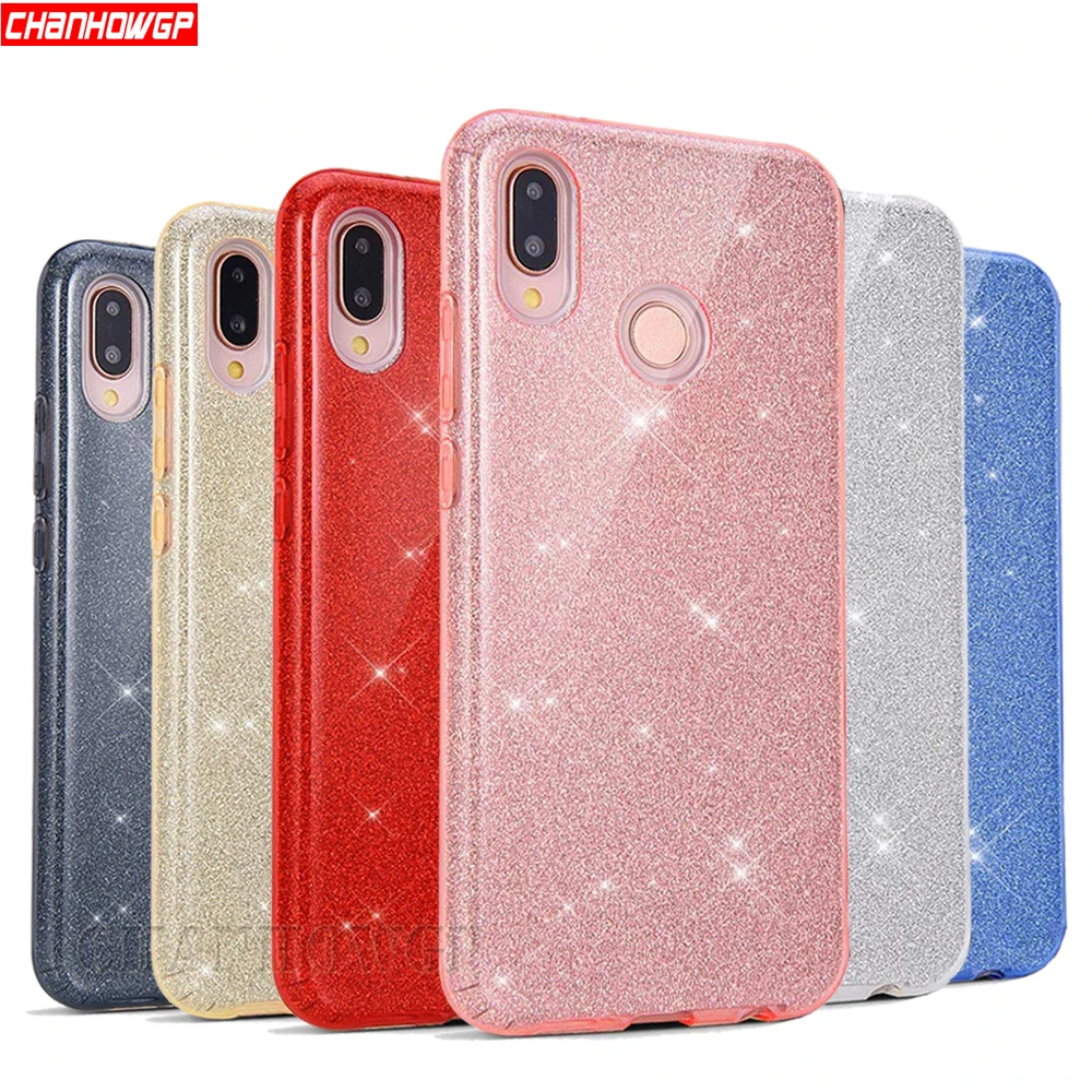 

Bling Glitter Silicon Case For Huawei P30 Pro P20 Lite Honor 8X 7A 7C Pro Y5 Y6 Prime P Smart 2018 Nova 2i Mate 20 Lite Cover
