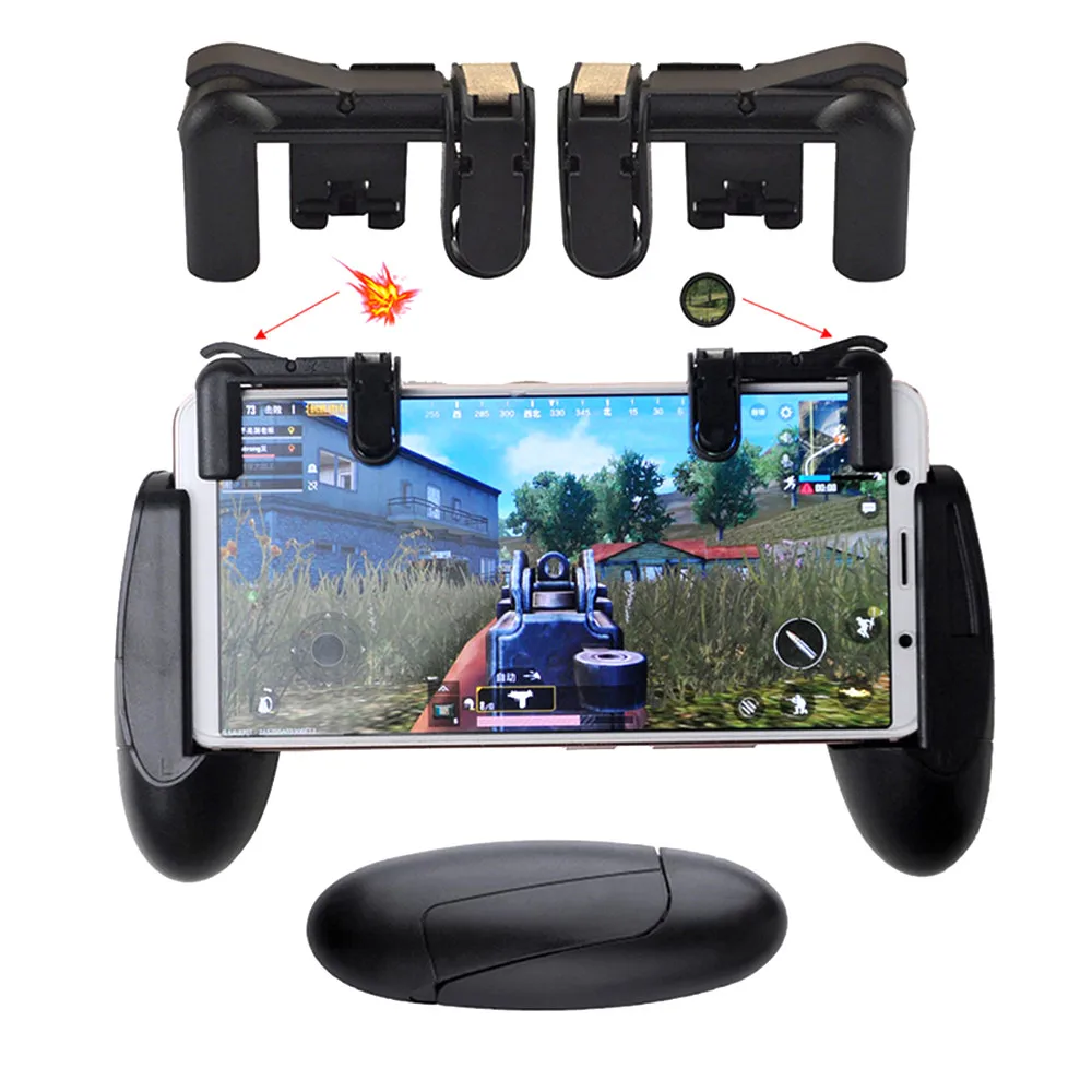 

With buttons,For PUBG Mobile Game Controller Shooter Trigger Fire Button + Handle Holder,with tunch pad,to be winner
