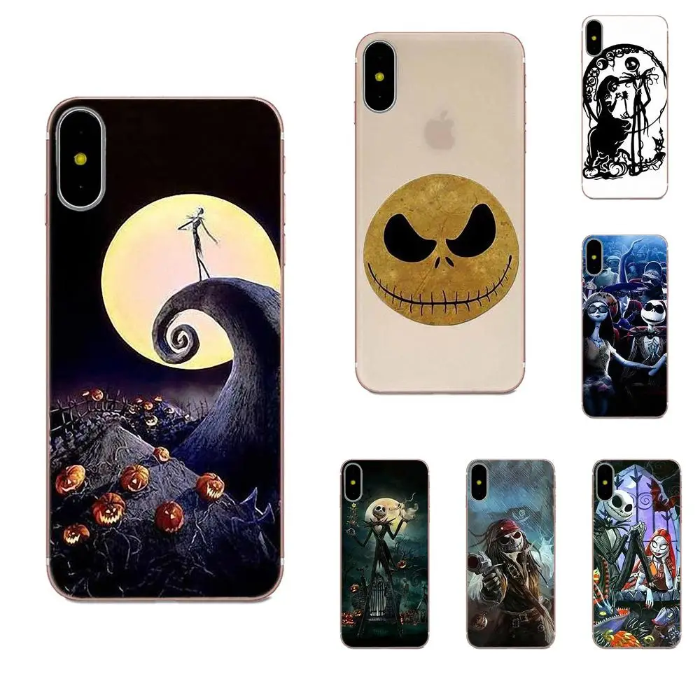 

For Apple iPhone 4 4S 5 5C 5S SE 6 6S 7 8 Plus X XS Max XR TPU Capa Case Nightmare Before Christmas Halloween Costumes