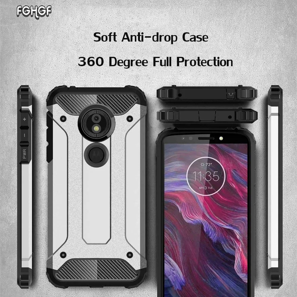 

Moblie Phone Accessories Cover For Moto E5 Plus Case Rubber King Kong Armor Back Coque For Motorola E5 Play Sofe Shockproof Capa