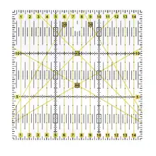 Новинка 1 шт. 15*15 см* 0,3 см Лоскутная линейка инструменты для квилтинга высококачественная акриловая краска прозрачный материал шкала линейки школьные принадлежности