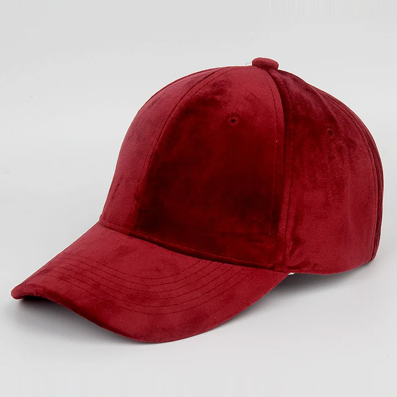Модная регулируемая Женская бархатная бейсболка женская s Casquette Bone колпачок для