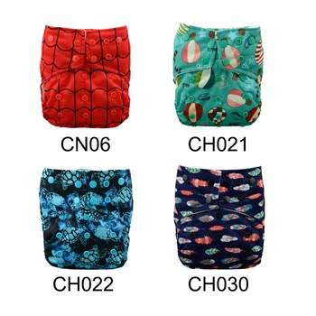 

20pcs ALVABABY AI2 Double Gusset Colored Snaps Baby Cloth Diaper with Microfiber Inserts