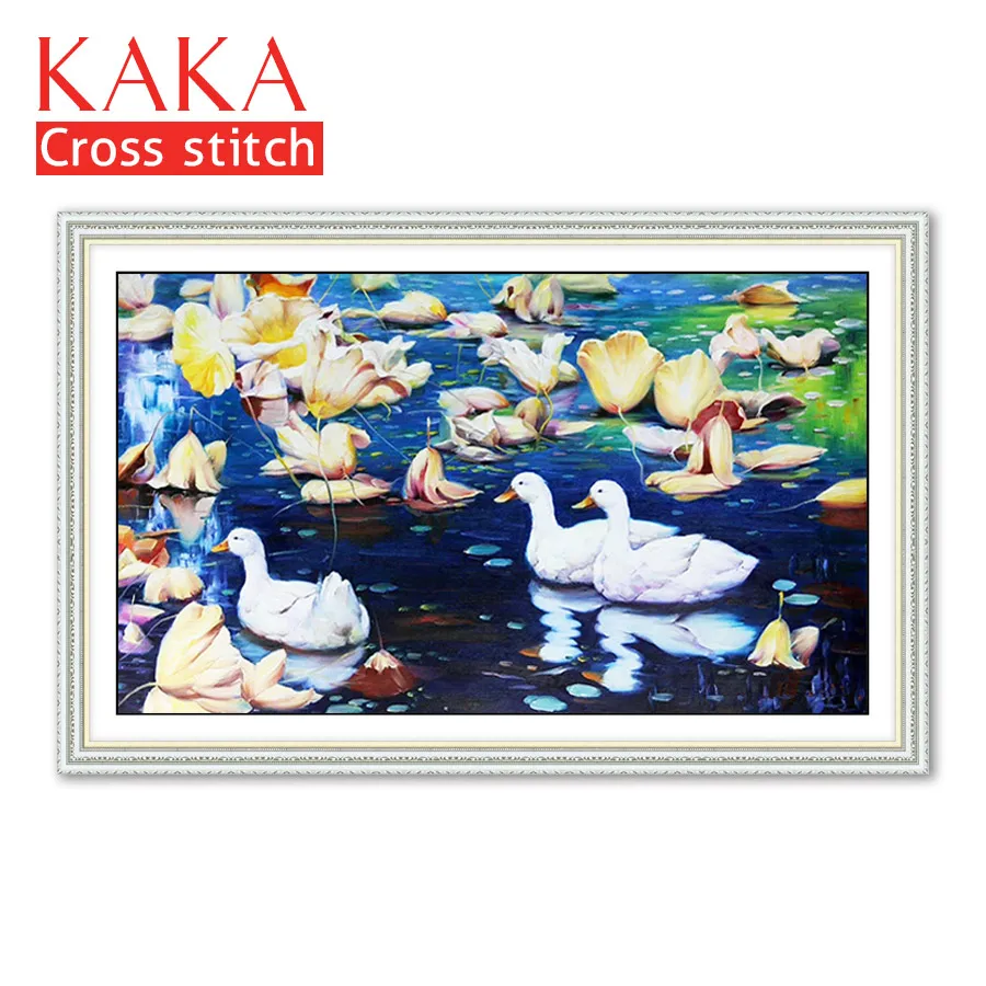 

Cross stitch kits,Embroidery needlework sets with printed pattern,11CT-canvas for Home Decor Painting,Animals Full NCKA045
