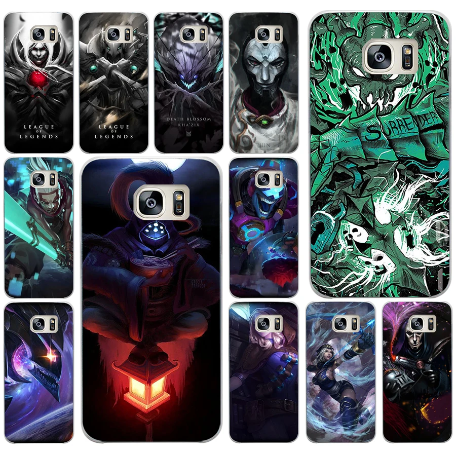 

156AD Jhin Singed LOL League of Legends Hard Transparent Cover Case for Samsung Galaxy S4 S5 Mini S6 S6 S8 S9 edge plus S7 Edge