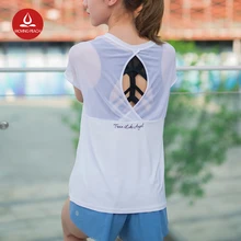 Yoga Elastic Gym Shirts Women Fitness Clothing Sport Sweatshirts For Female Hollow Out Mesh Blouse Training gym fitness clothes