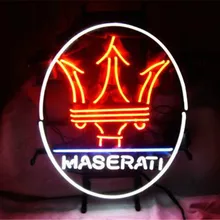 Неоновая вывеска для MASERATI Европейский Авто вывеска Настоящее стекло пивной бар витрина Кафе Ресторан открытый свет знаки 17*14"