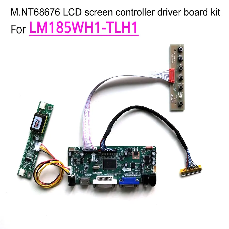 Для LM185WH1-TLH1 lcd-монитор компьютера 30 pin 1366*768 LVDS 60 Гц с холодным катодом (CCFL) 2 стоп-сигнала 18,5 "M. NT68676 дисплей контроллер драйвер платы комплект