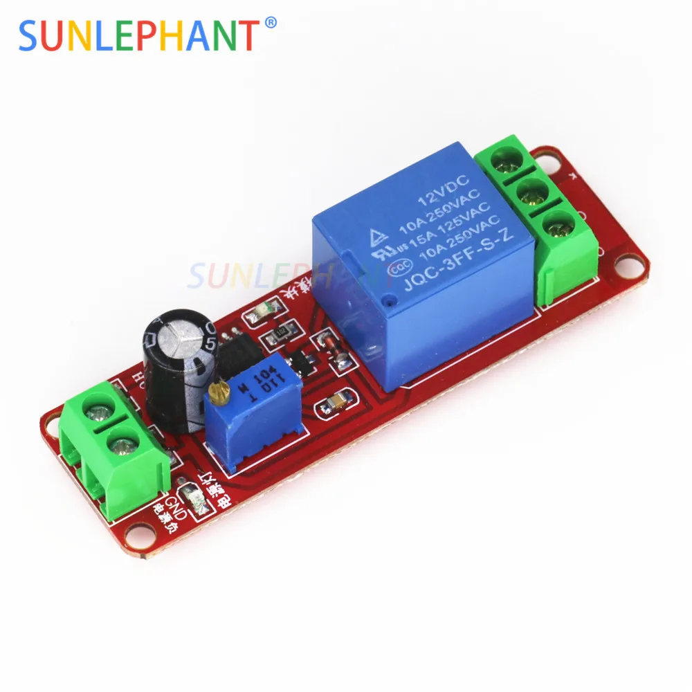 

NE555 Timer Switch Adjustable Module Time delay relay Module DC 12V Delay relay shield 0~10S