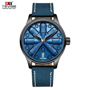 

TEVISE T836C Special Automatic Watch Man Blue Luxury Brand Mechanical Watch Male Mens Watches Luminous Hands Date Dropshipping