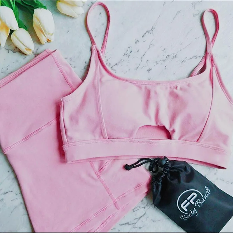 Женский спортивный костюм, комплект для йоги, розовая спортивная одежда, одежда для спортзала, одежда для бега, спортивный костюм, сексуальный комплект для фитнеса, майка, шорты, леггинсы - Цвет: pink