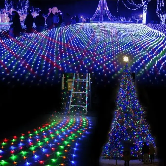 

3M *2 M waterproof LED Net Mesh Fairy String Light ice bar lamp for Indoor Outdoor Twinkle Home Garden Christmas Party Wedding